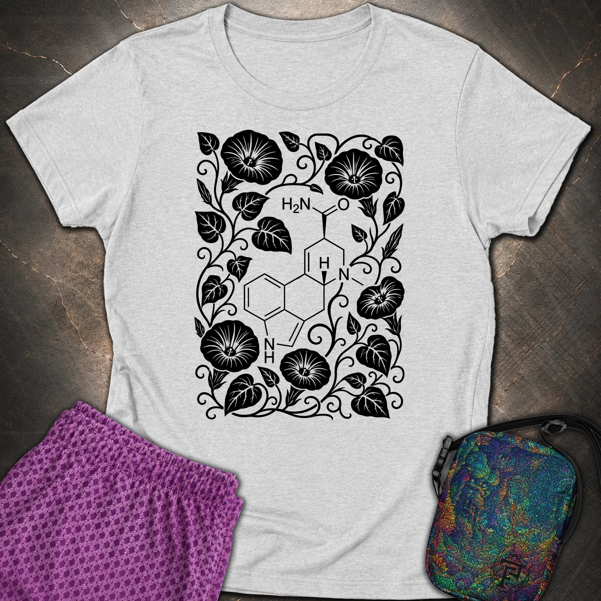 Morning Glory Molecule - Morning Glory Molecule Womens T-Shirt - RS Sport Grey