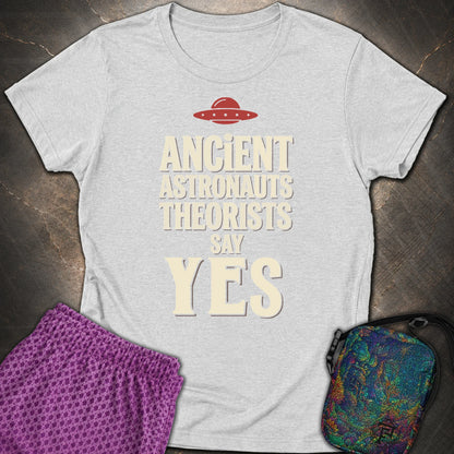 Ancient Astronaut Sey Yes 3 - Ancient Astronaut Sey Yes 3 Womens T-Shirt - RS Sport Grey