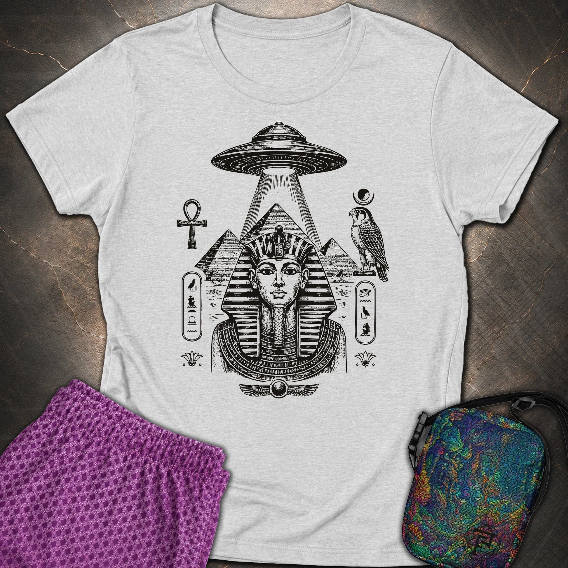 Pharaoh Under the Alien Light - Pharaoh Under the Alien Light Womens T-Shirt - RS Sport Grey