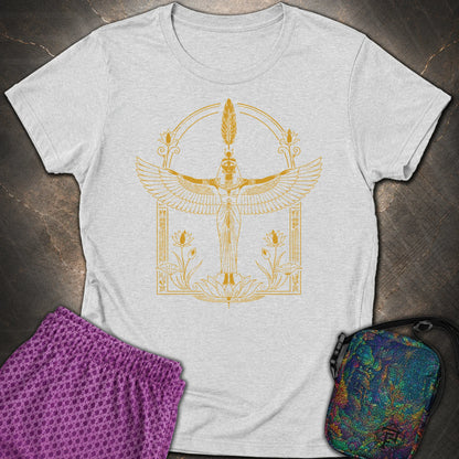 Winged Goddess of Sacred Balance - Winged Goddess of Sacred Balance Womens T-Shirt - RS Sport Grey