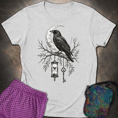 Crow Hourglass Key - Crow Hourglass Key Womens T-Shirt - RS Sport Grey
