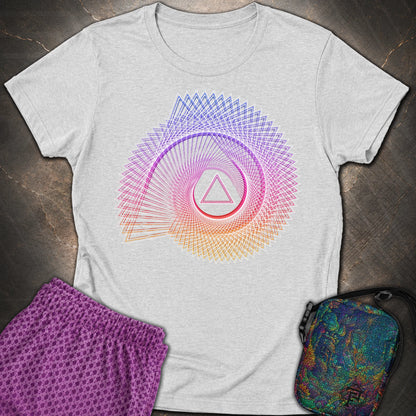 Spiralling Gradient Triangle - Spiralling Gradient Triangle Womens T-Shirt - RS Sport Grey