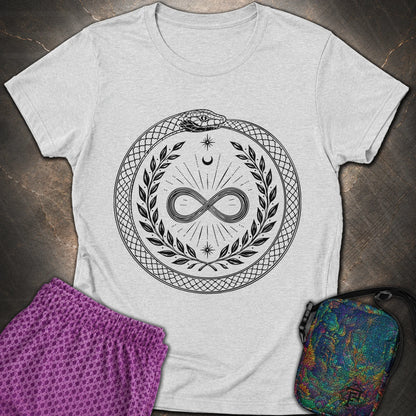888 Ouroboros Infinity Unisex Womens T-Shirt - 888 Ouroboros Infinity Unisex Womens T-Shirt - RS Sport Grey