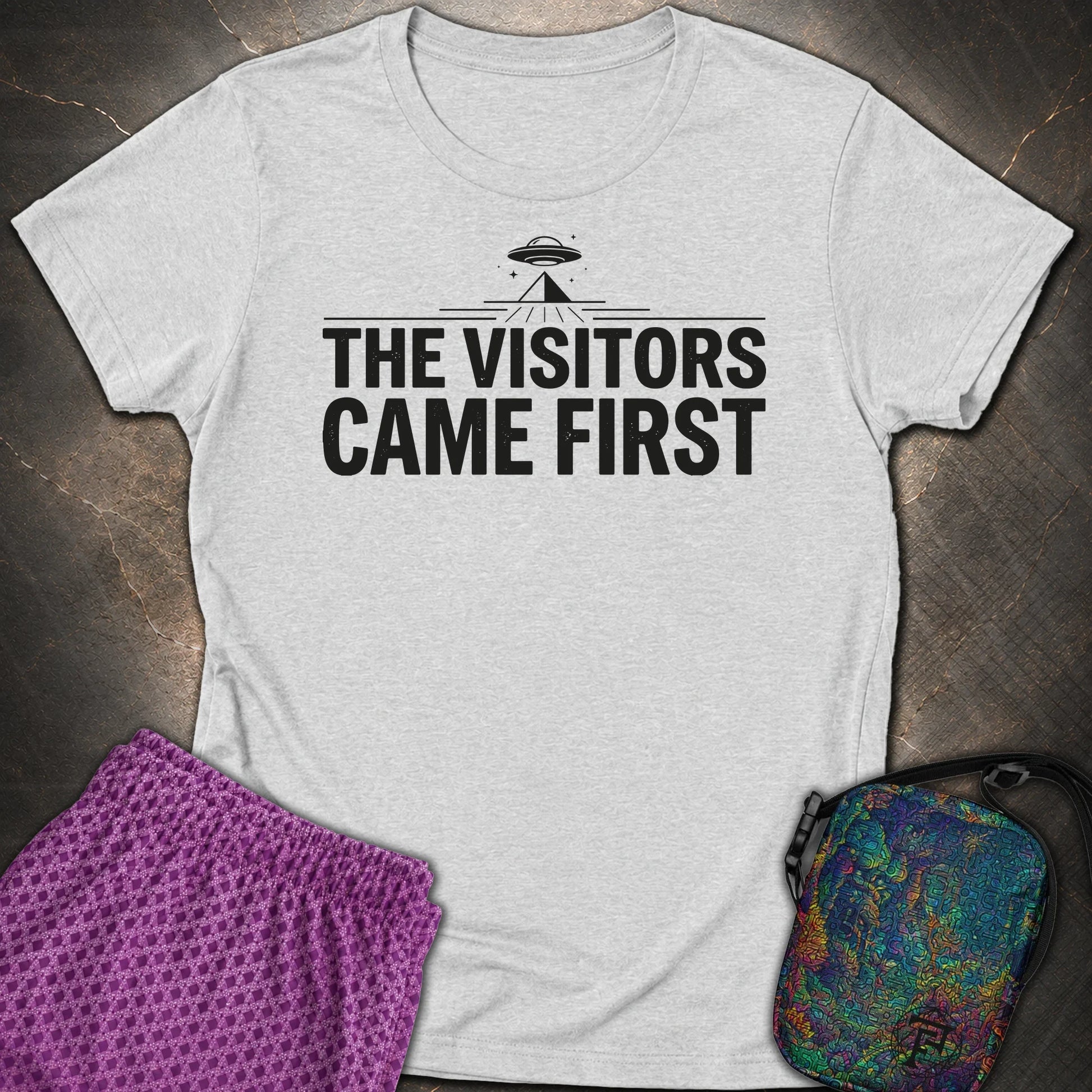 The Visittors Come First Czarne - The Visittors Come First Czarne Womens T-Shirt - RS Sport Grey