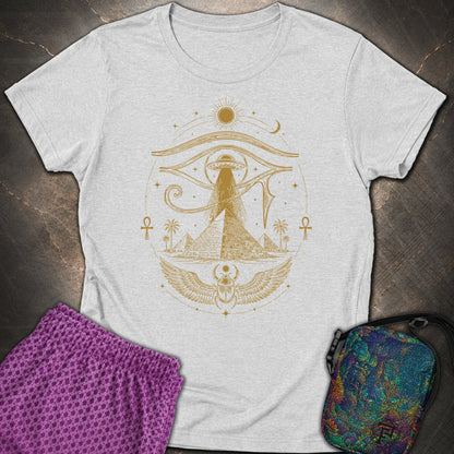 Ancient Eye Over the Pyramids - Ancient Eye Over the Pyramids Womens T-Shirt - RS Sport Grey