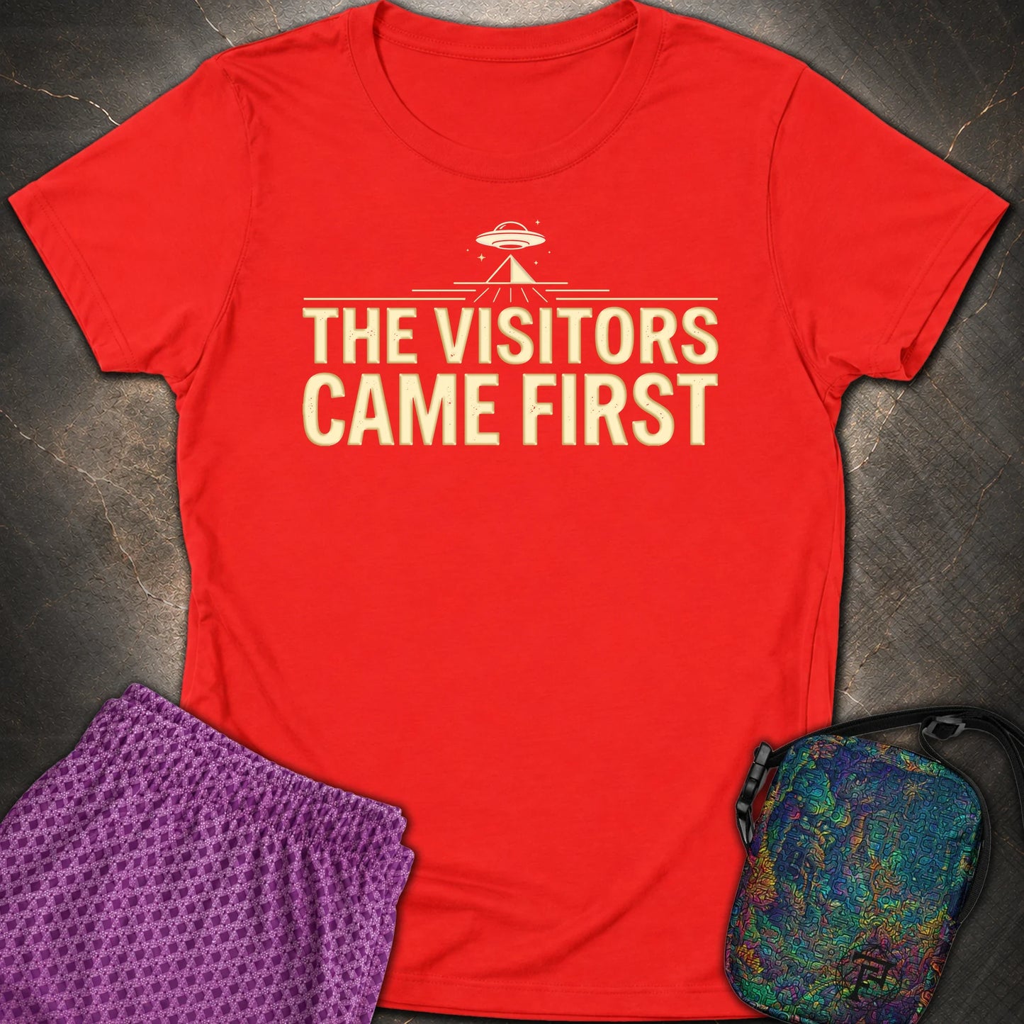 The Visittors Come First - The Visittors Come First Womens T-Shirt - Red