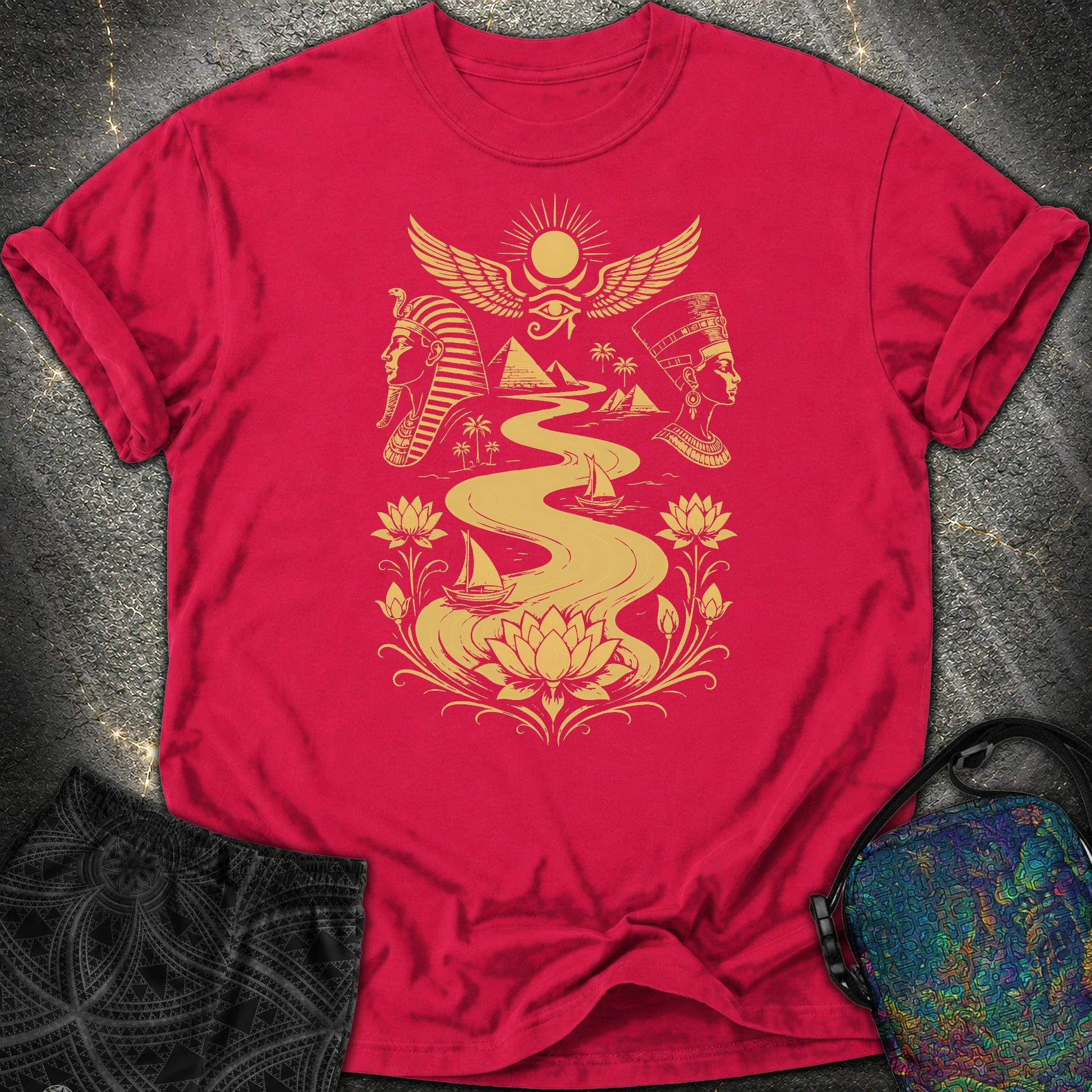 Golden Nile Between Two Crowns - Golden Nile Between Two Crowns Comfort T-Shirt - Red