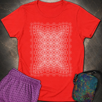 Infinite Geometric Lattice - Infinite Geometric Lattice Womens T-Shirt - Red