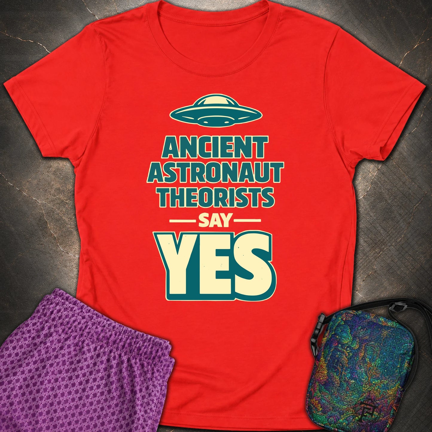Ancient Teaorist Blue - Ancient Teaorist Blue Womens T-Shirt - Red