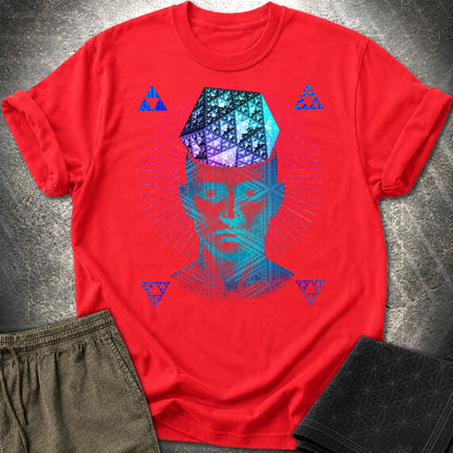 The Mathematitian Fractal Mind T-Shirt - The Mathematitian Fractal Mind T-Shirt - Red