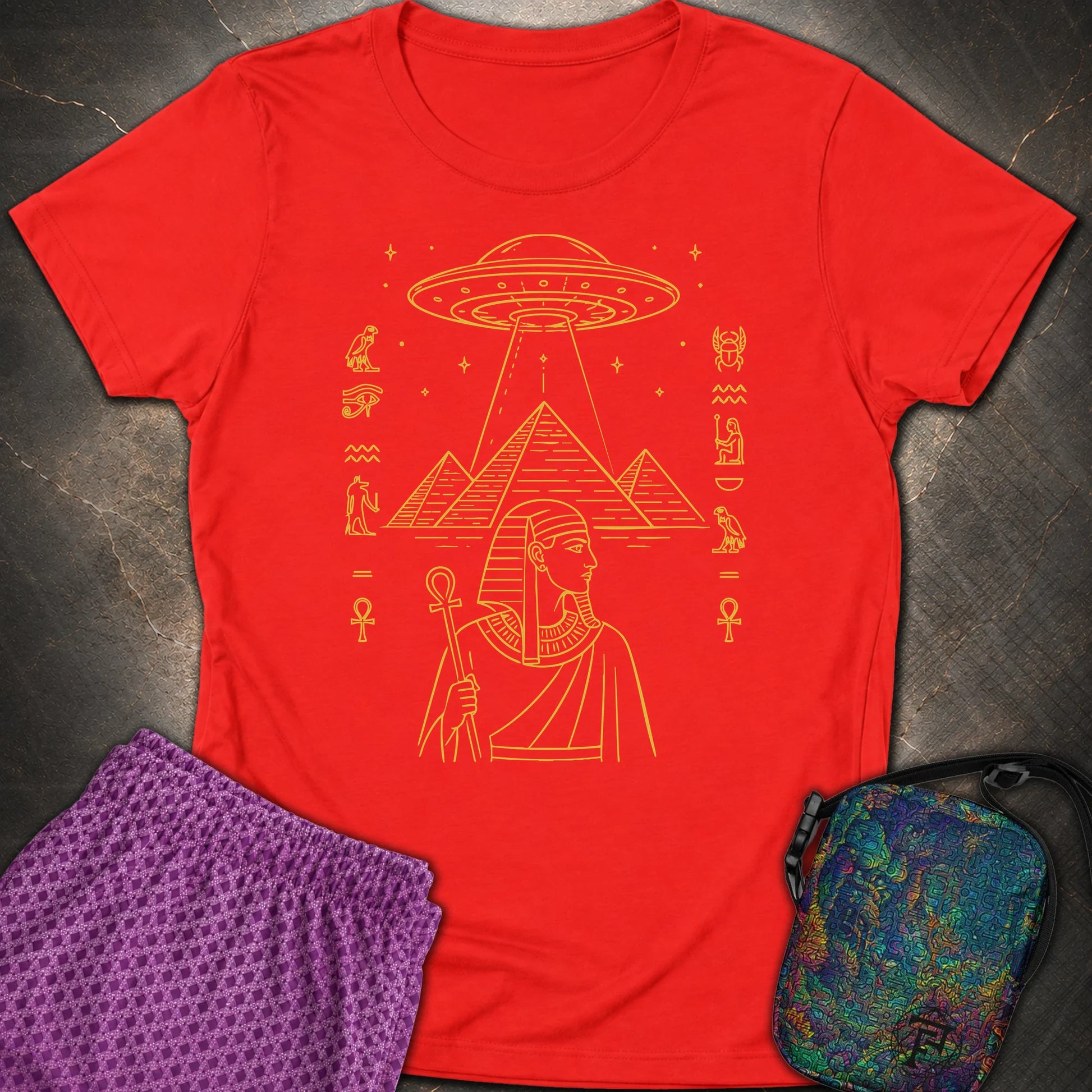 Pyramid Signal Over the Pharaoh - Pyramid Signal Over the Pharaoh Womens T-Shirt - Red
