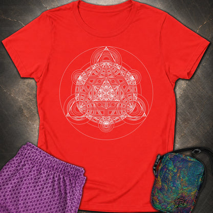 Sacred Mosaic T-Shirt - Sacred Mosaic Womens T-Shirt - Red