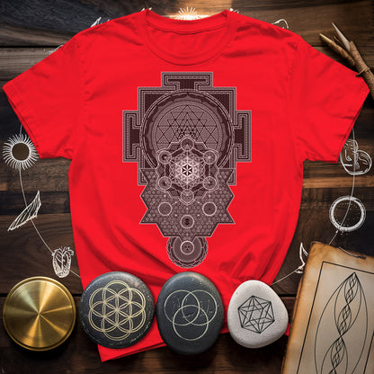 Sri Yantra Intricate Sacred Patterns T-Shirt