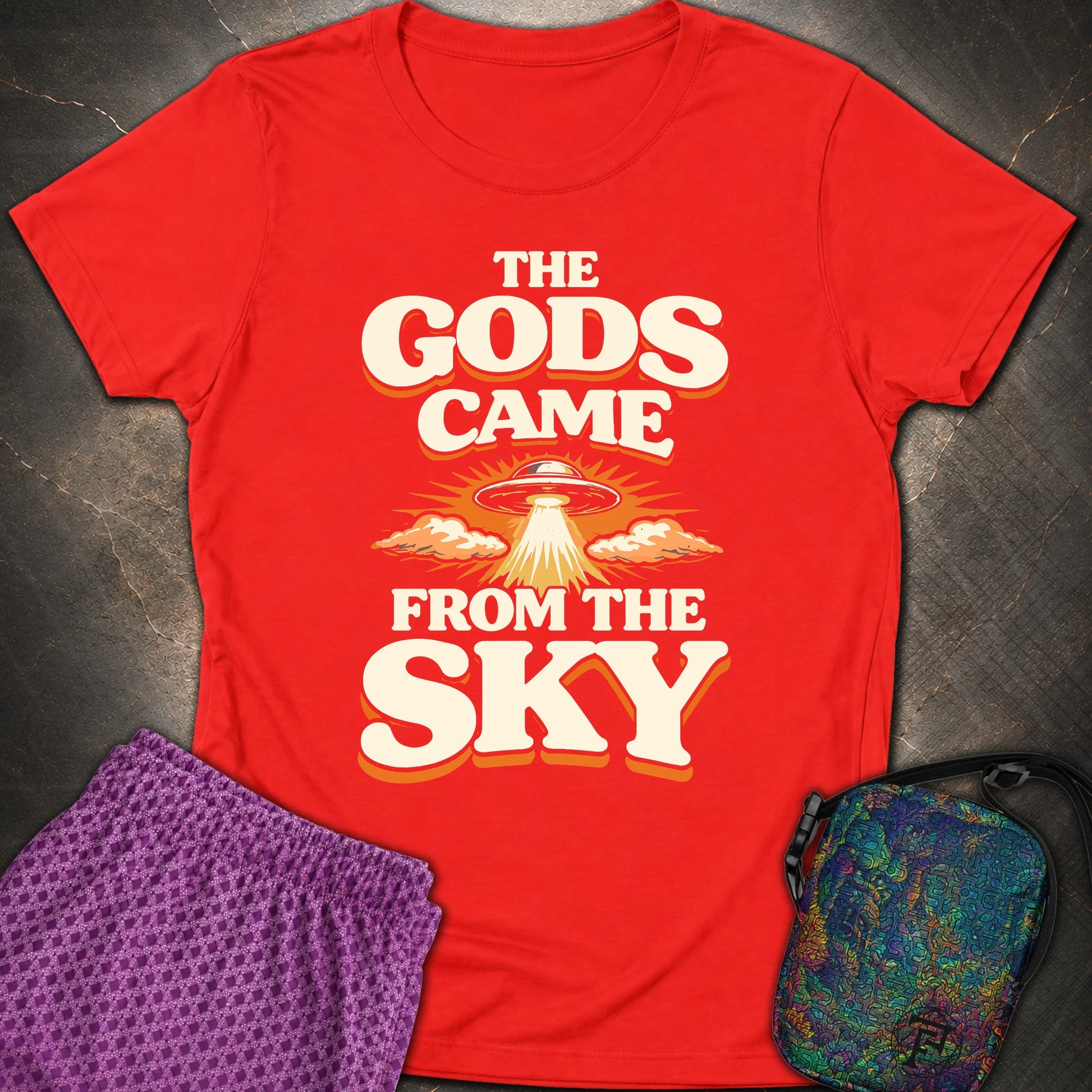 The Gods Came From Sky - The Gods Came From Sky Womens T-Shirt - Red