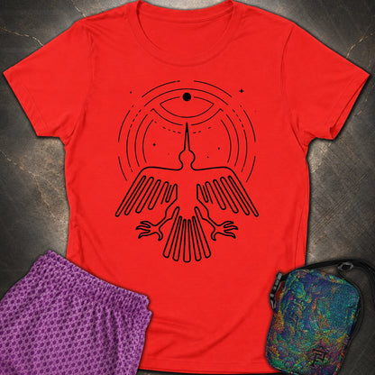 Geoglif Ptaka Biale - Geoglif Ptaka Biale Womens T-Shirt - Red