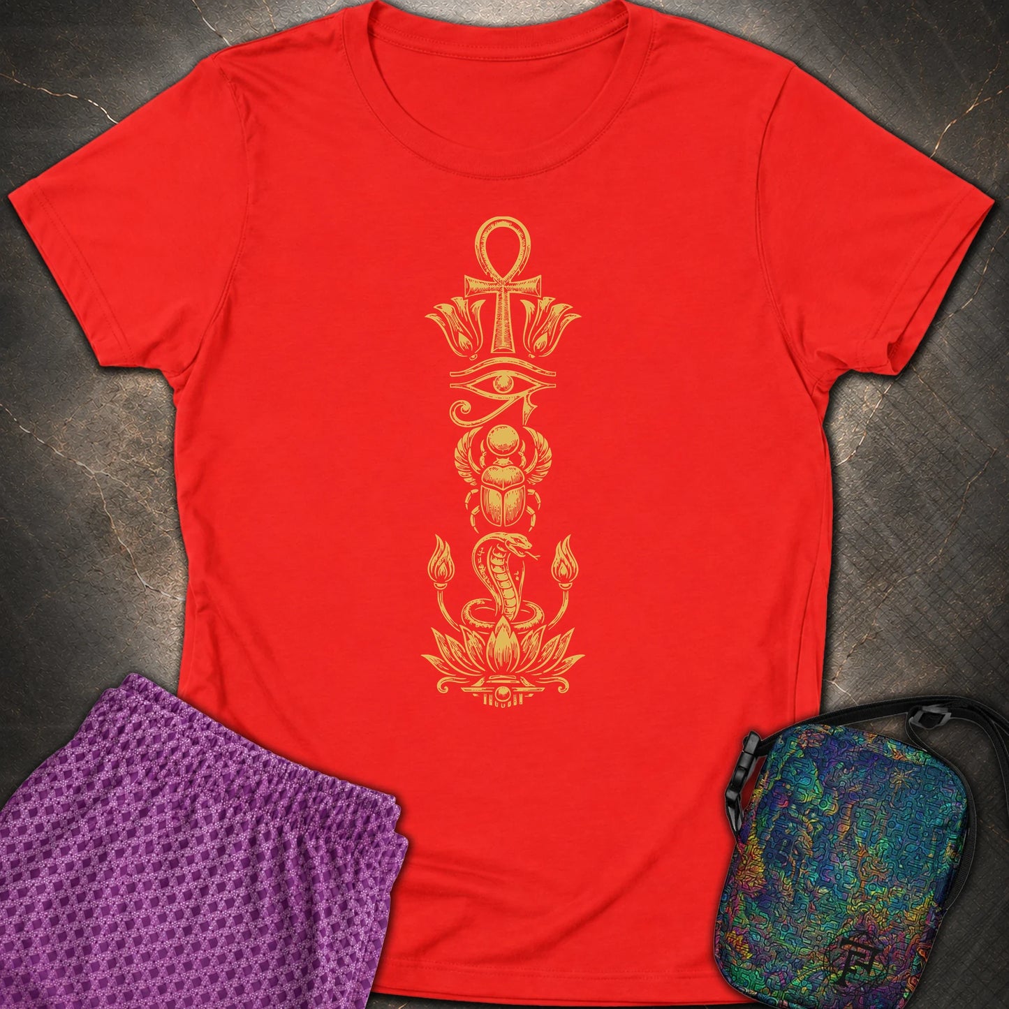 Ancient Egyptian Symbol Totem - Ancient Egyptian Symbol Totem Womens T-Shirt - Red
