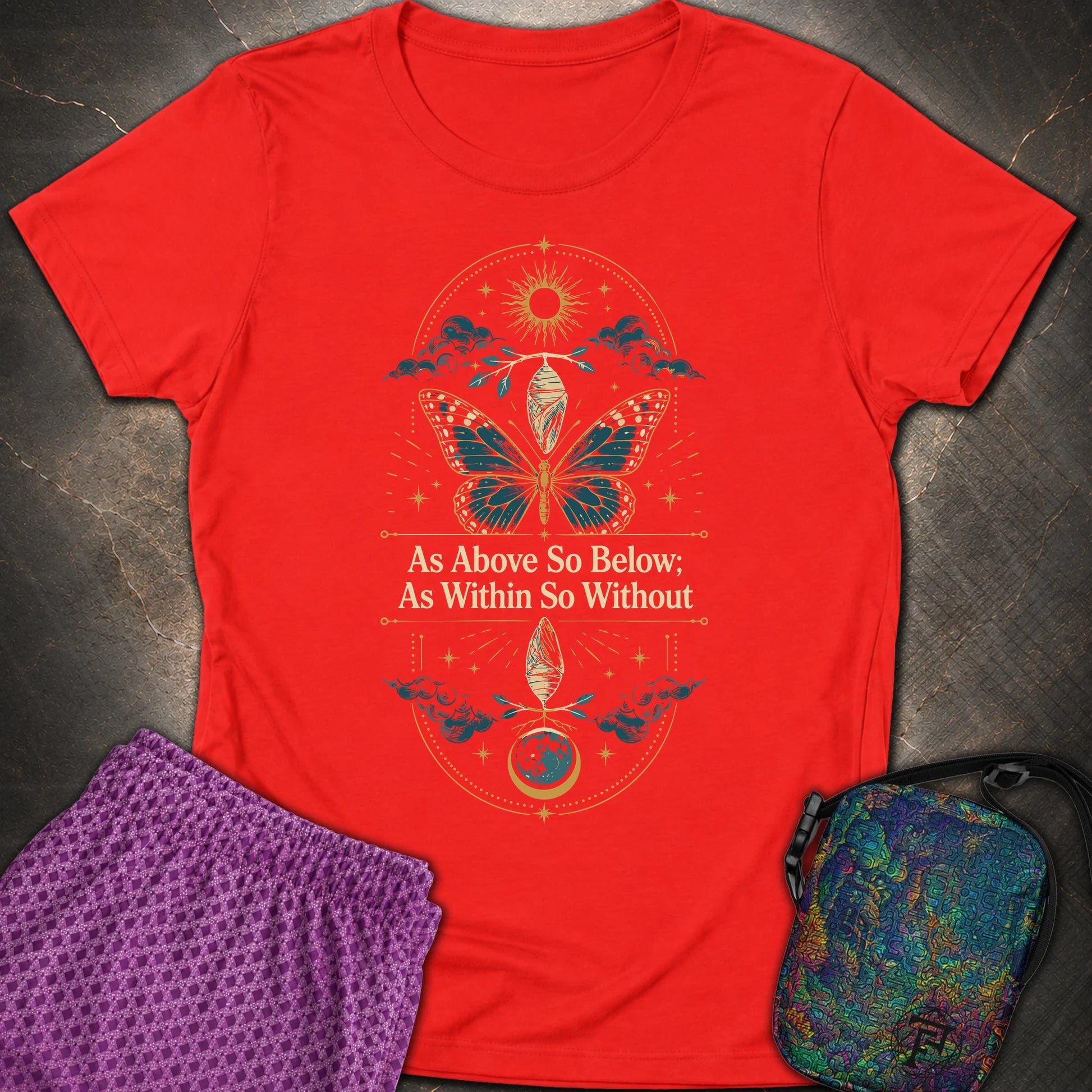 As Above So Below Transformation - As Above So Below Transformation Womens T-Shirt - Red