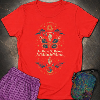 As Above So Below Transformation - As Above So Below Transformation Womens T-Shirt - Red