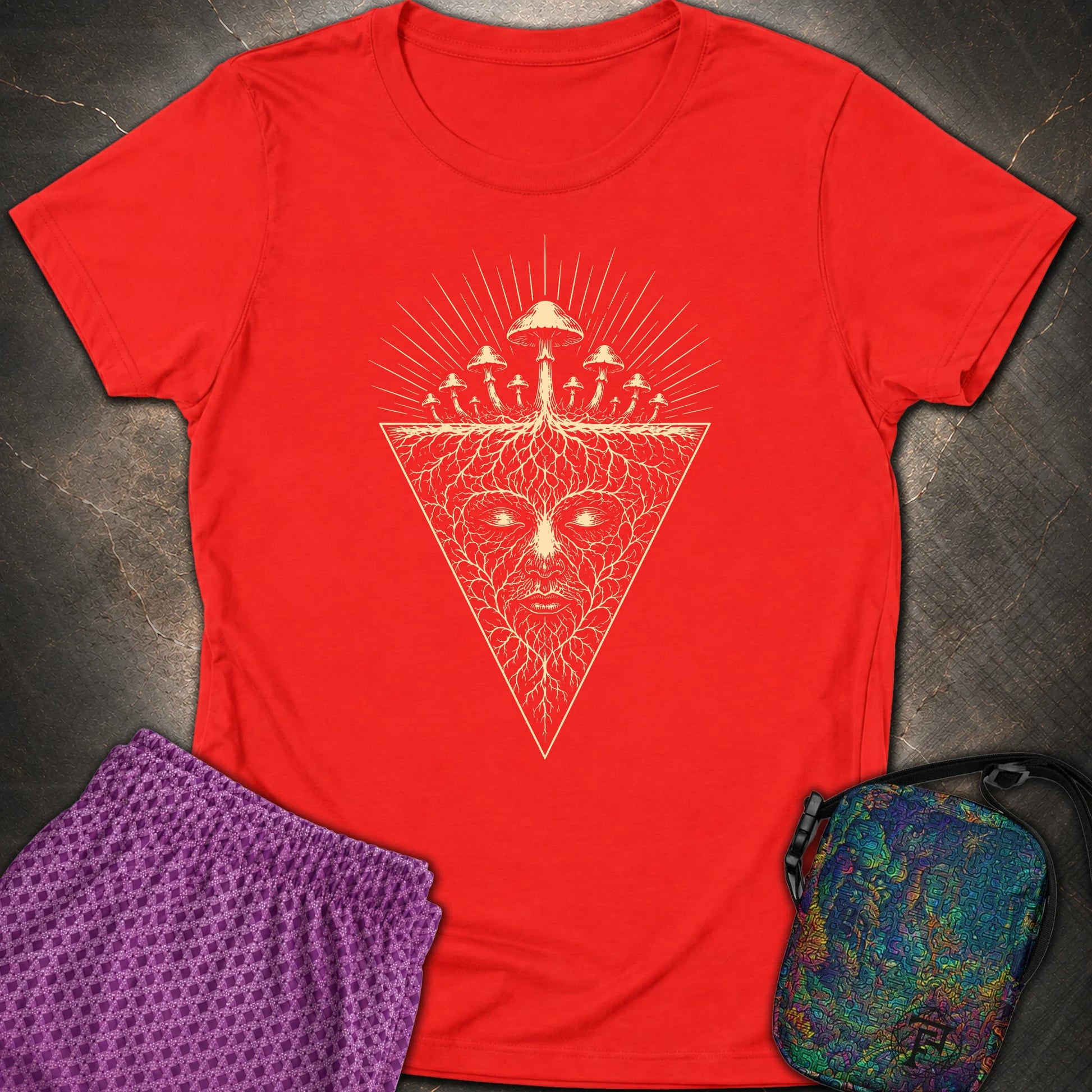 Mycelium Consciousness - Mycelium Consciousness Womens T-Shirt - Red