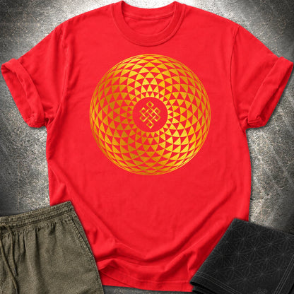 Gold Endless Knot T-Shirt - Gold Endless Knot T-Shirt - Red
