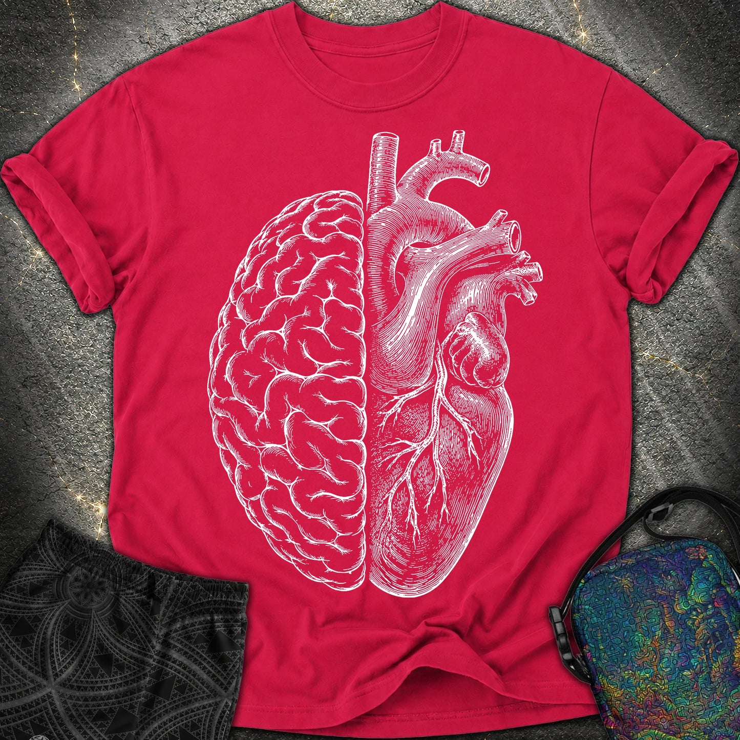 Heart Brain - Heart Brain Comfort T-Shirt - Red