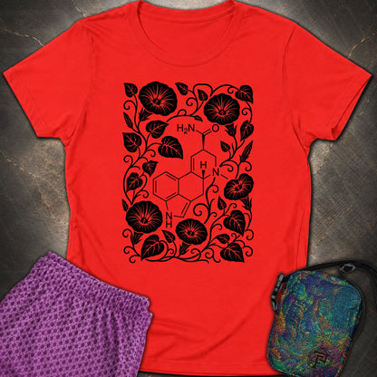 Morning Glory Molecule - Morning Glory Molecule Womens T-Shirt - Red