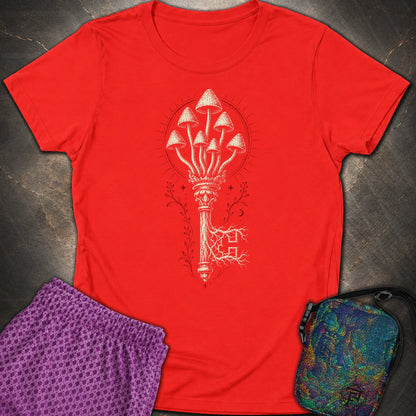 The Mushroom Key - The Mushroom Key Womens T-Shirt - Red