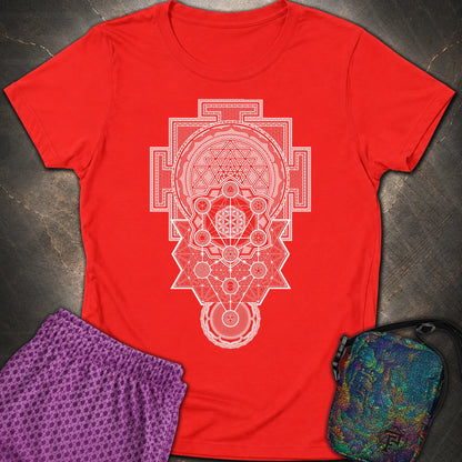 Sacred Geometry Encyclopedia - Sacred Geometry Encyclopedia Womens T-Shirt - Red