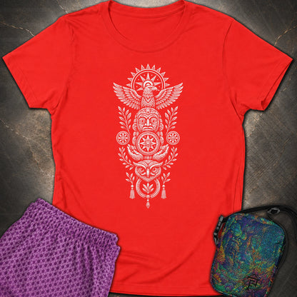 Totem White - Totem White Womens T-Shirt - Red