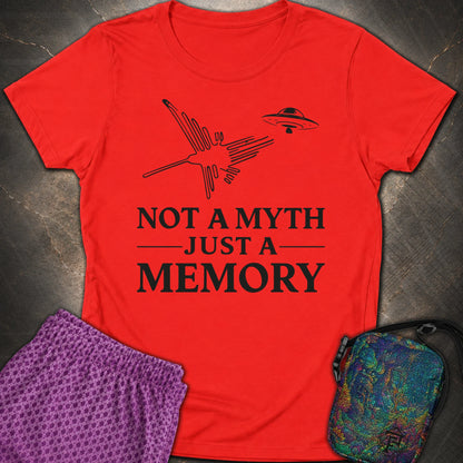 NOT MYTH JUST MEMORY Czarne - NOT MYTH JUST MEMORY Czarne Womens T-Shirt - Red