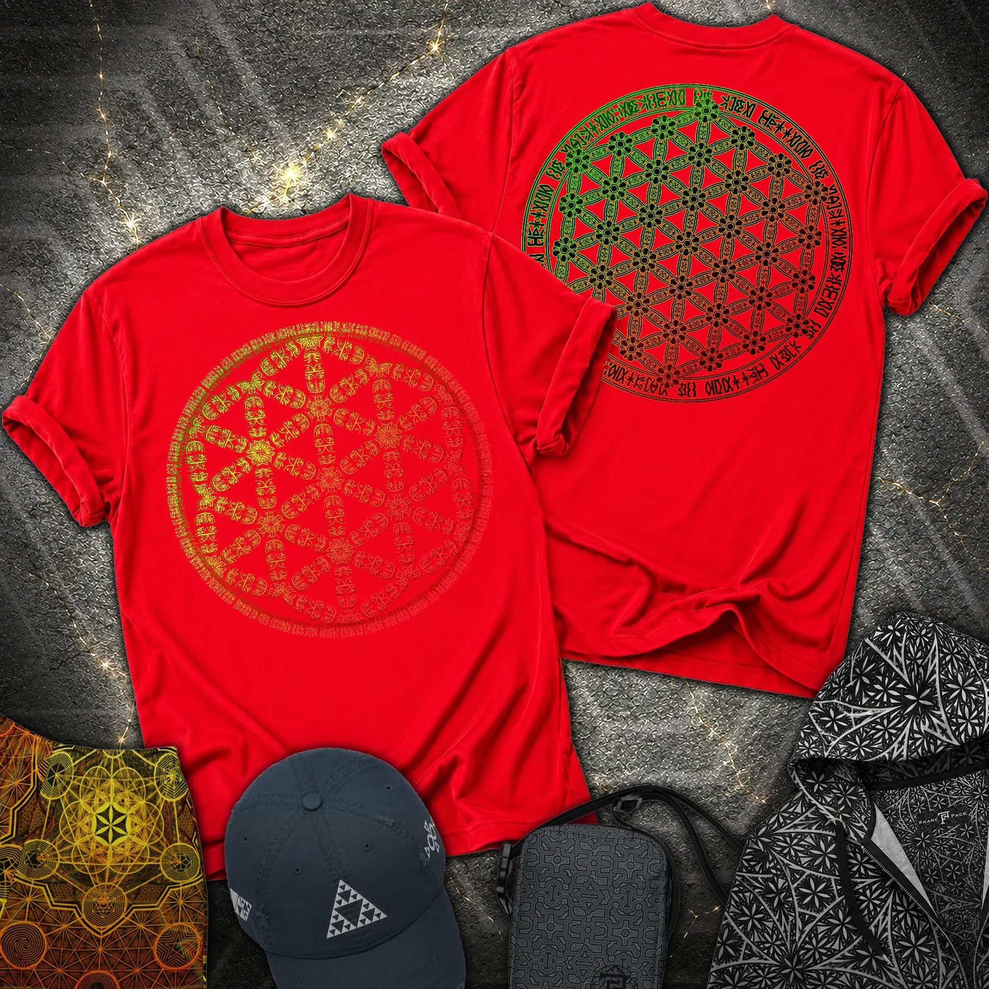 Seed and Flower 2 Sided T-Shirt - Seed and Flower 2 Sided T-Shirt - Red