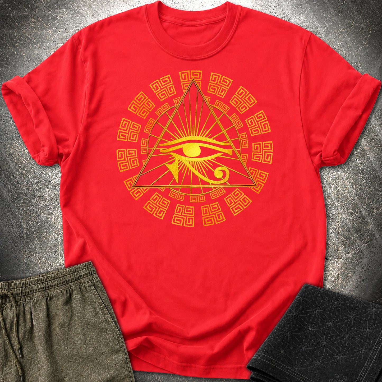 Eye Of Horus Egypt T-Shirt - Eye Of Horus Egypt T-Shirt - Red
