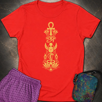 Sacred Symbols of Eternal Life - Sacred Symbols of Eternal Life Womens T-Shirt - Red