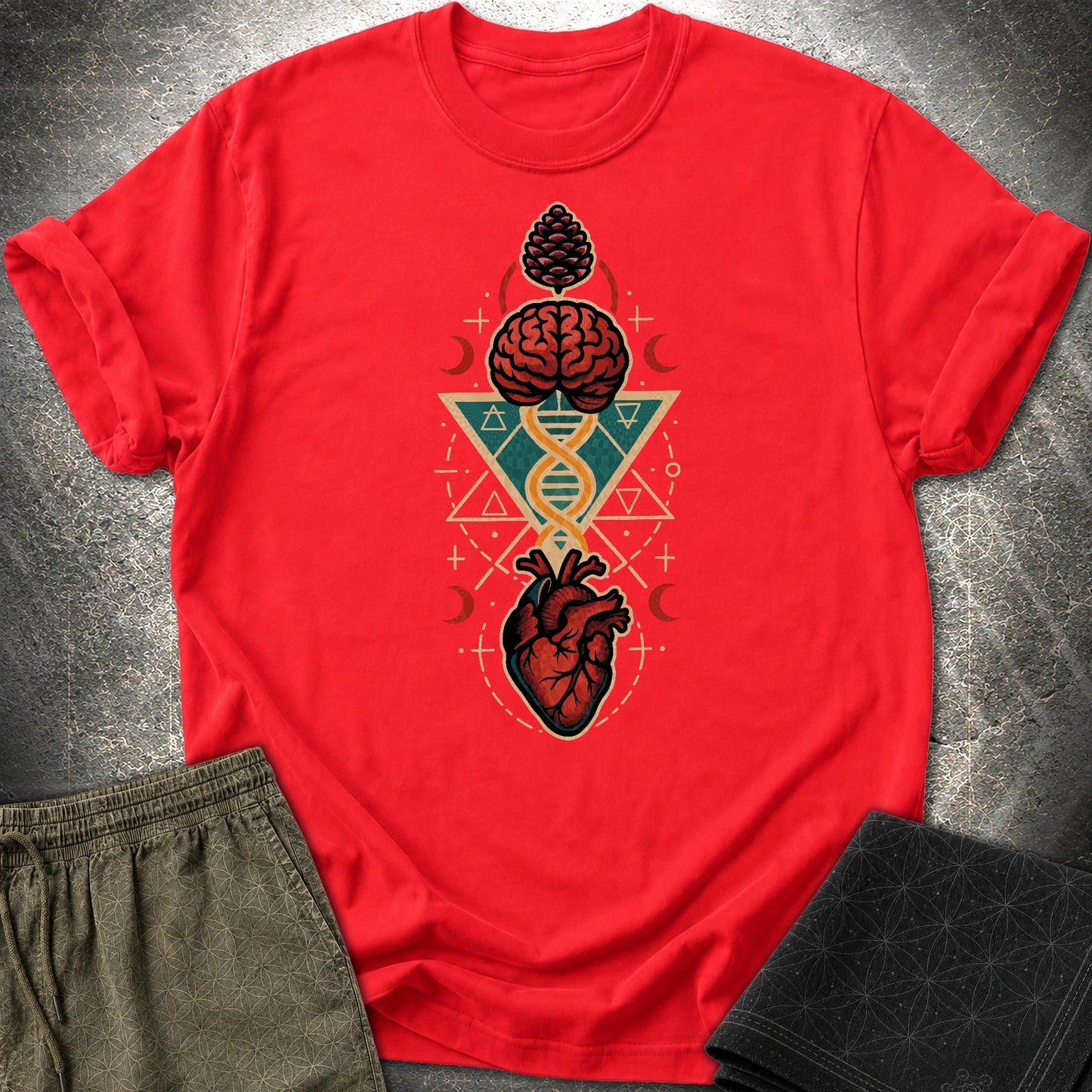 Heart Mind Coherence T-Shirt - Heart Mind Coherence T-Shirt - Red