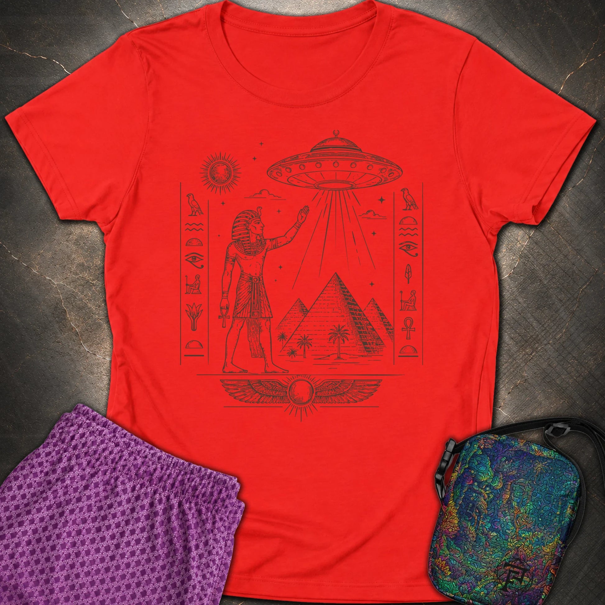 Pharaoh Beneath the Star Vessel - Pharaoh Beneath the Star Vessel Womens T-Shirt - Red