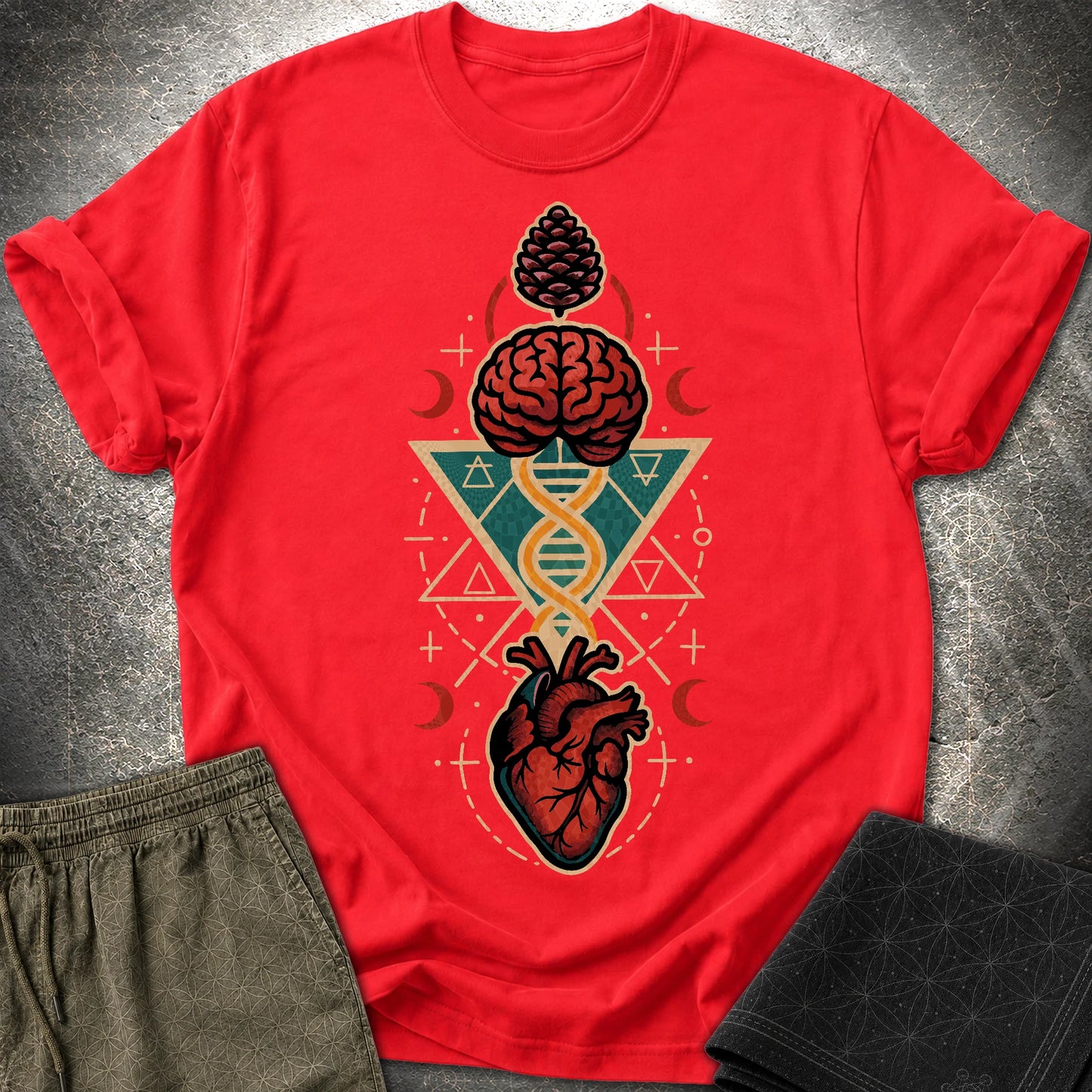 Heart Mind Coherence T-Shirt - Heart Mind Coherence T-Shirt - Red