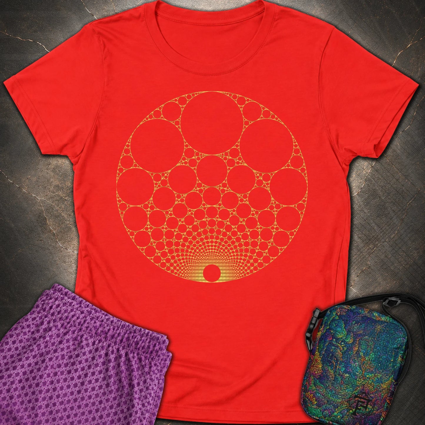 Apollonian Gasket T-Shirt - Apollonian Gasket Womens T-Shirt - Red