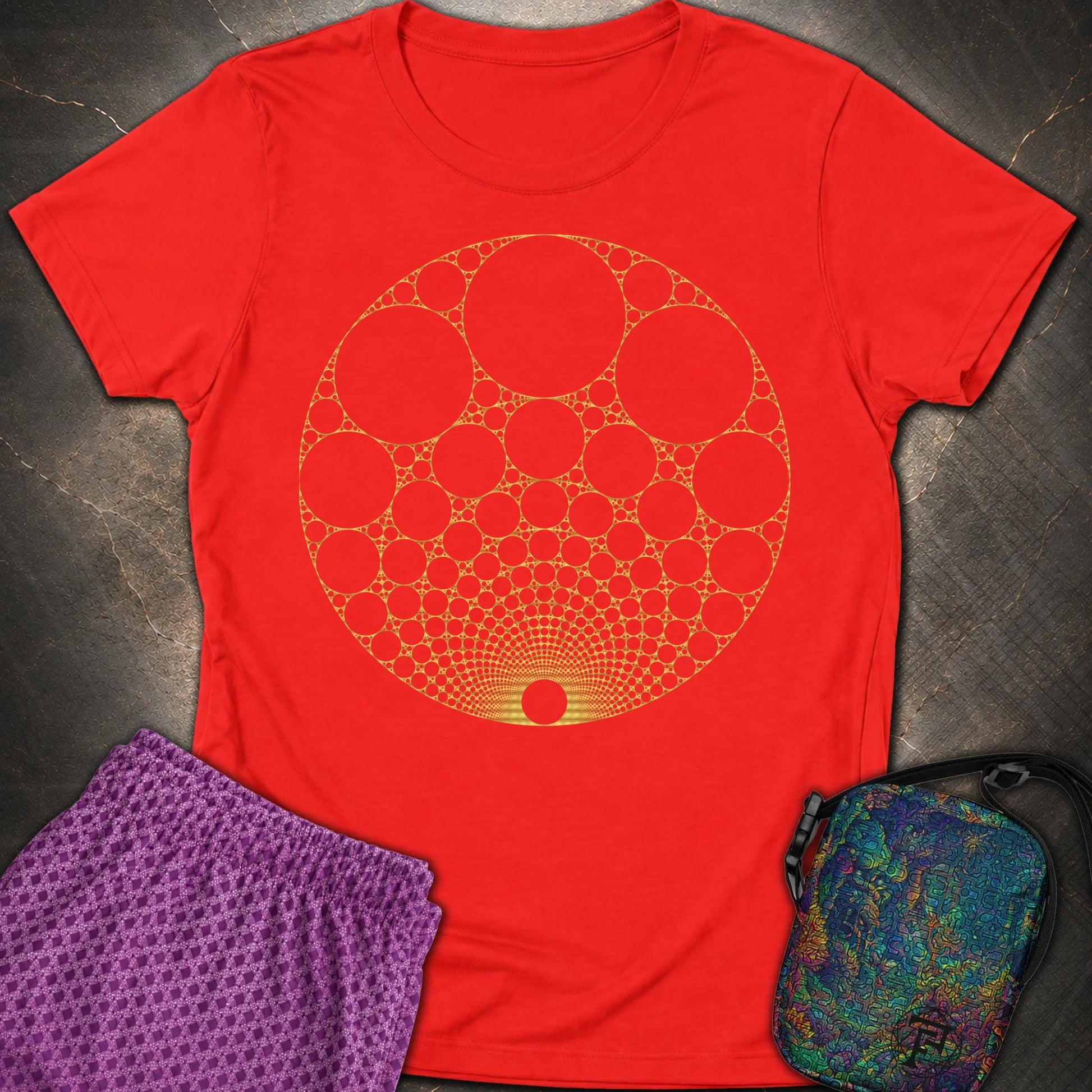 Apollonian Gasket T-Shirt - Apollonian Gasket Womens T-Shirt - Red