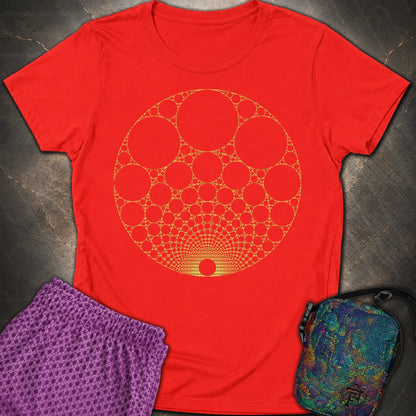 Apollonian Gasket T-Shirt - Apollonian Gasket Womens T-Shirt - Red