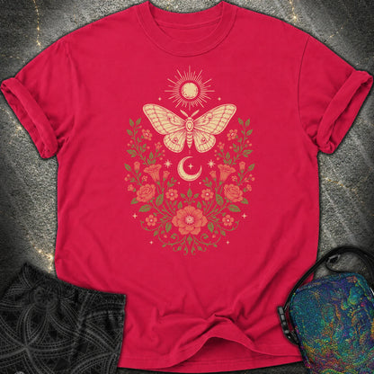 Sun Moon Moth - Sun Moon Moth Comfort T-Shirt - Red