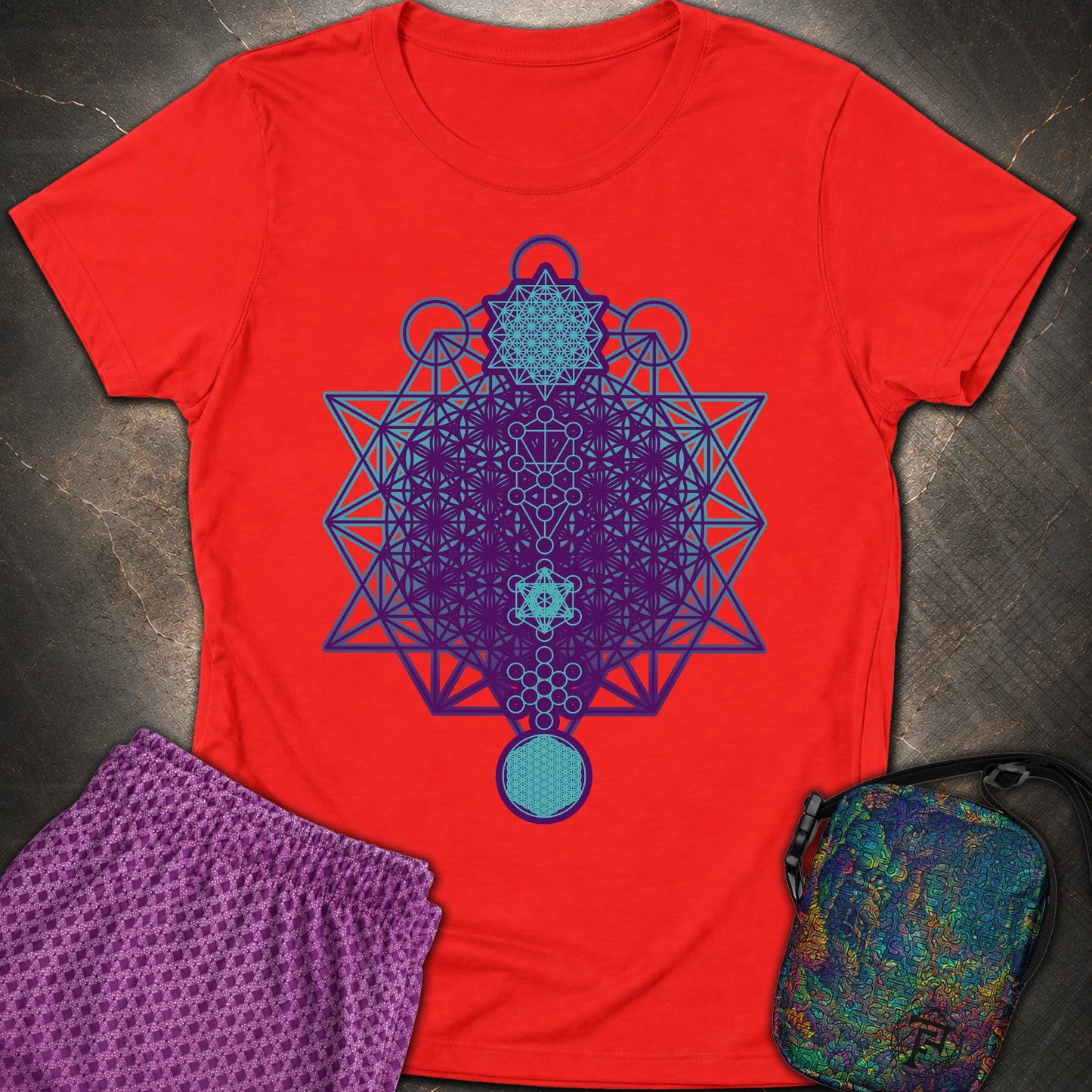 All The Sacred Geometry - All The Sacred Geometry Women’s T-shirt - Red