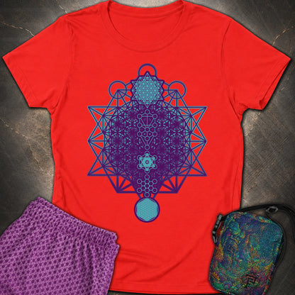 All The Sacred Geometry - All The Sacred Geometry Women’s T-shirt - Red