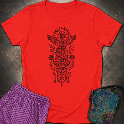 Totem Black - Totem Black Womens T-Shirt - Red