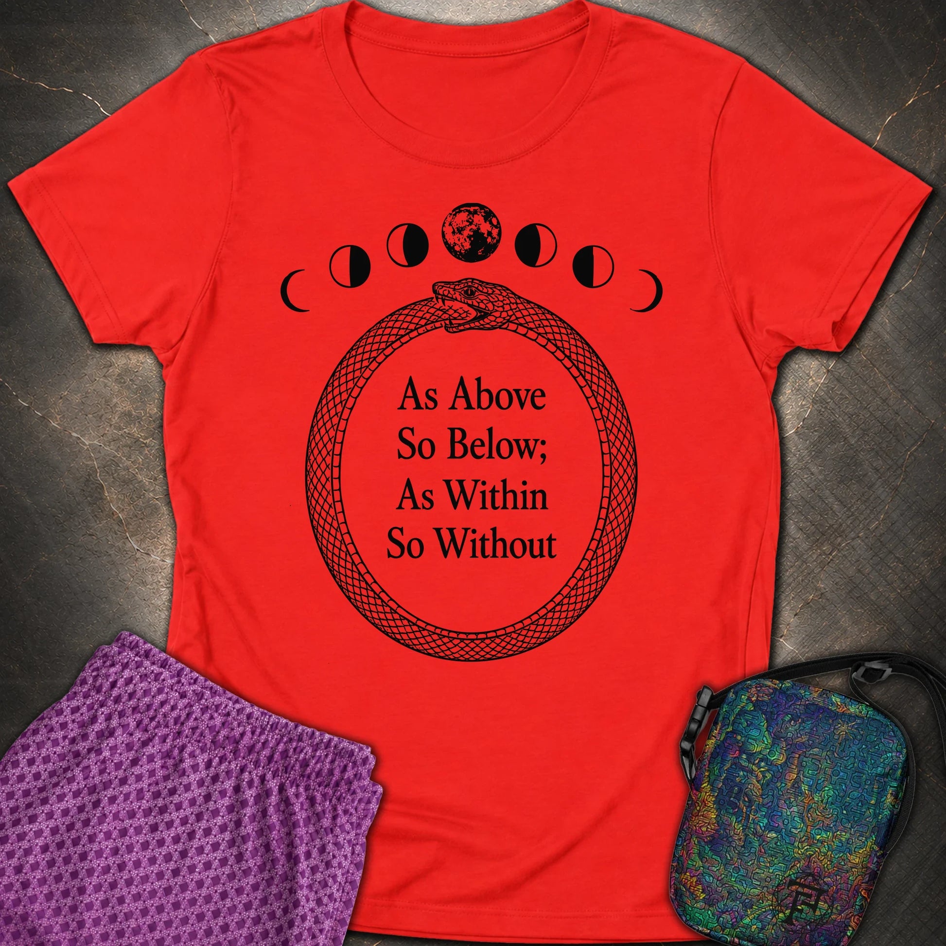 As Above So Below Ouroboros - As Above So Below Ouroboros Womens T-Shirt - Red