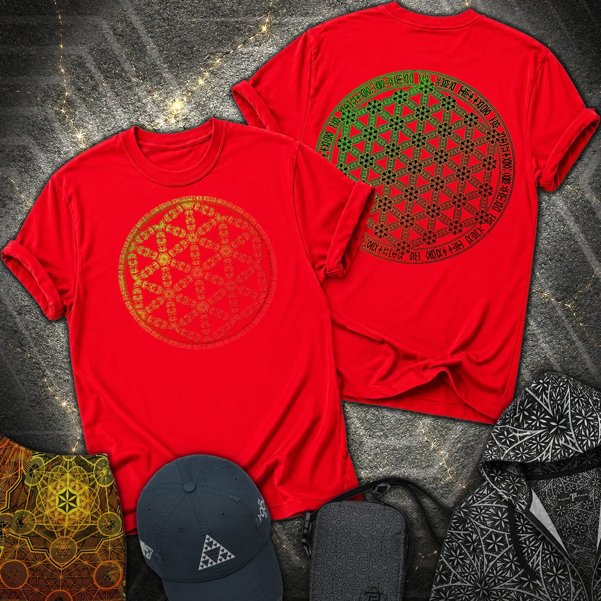 Seed and Flower 2 Sided T-Shirt - Seed and Flower 2 Sided T-Shirt - Red