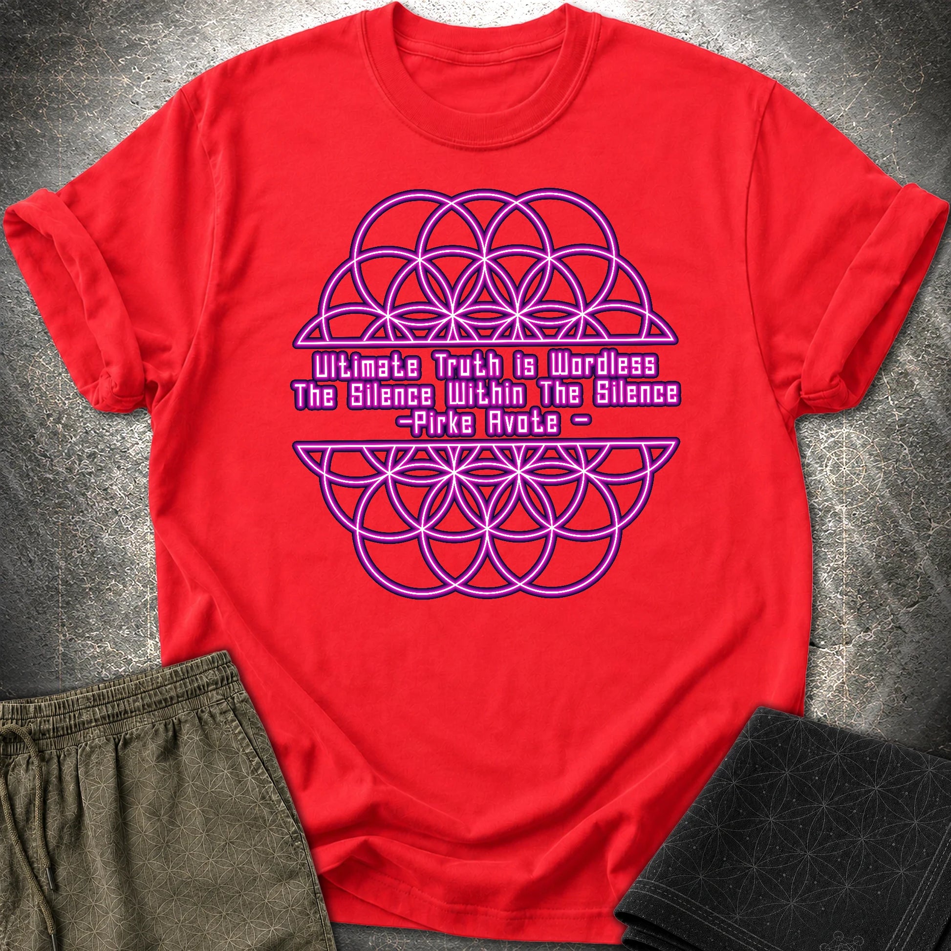 Pirke Avote Silence T-Shirt - Pirke Avote Silence T-Shirt - Red