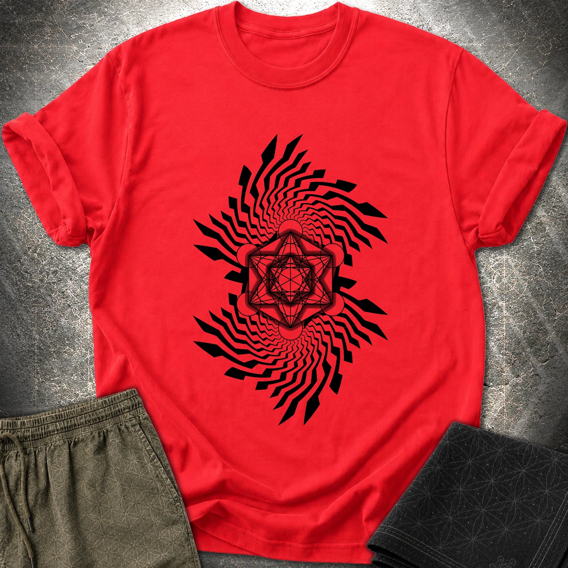 Spiral Metatron T-Shirt - Spiral Metatron T-Shirt - Red