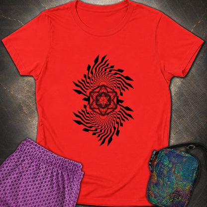 Spiral Metatron T-Shirt - Spiral Metatron Womens T-Shirt - Red
