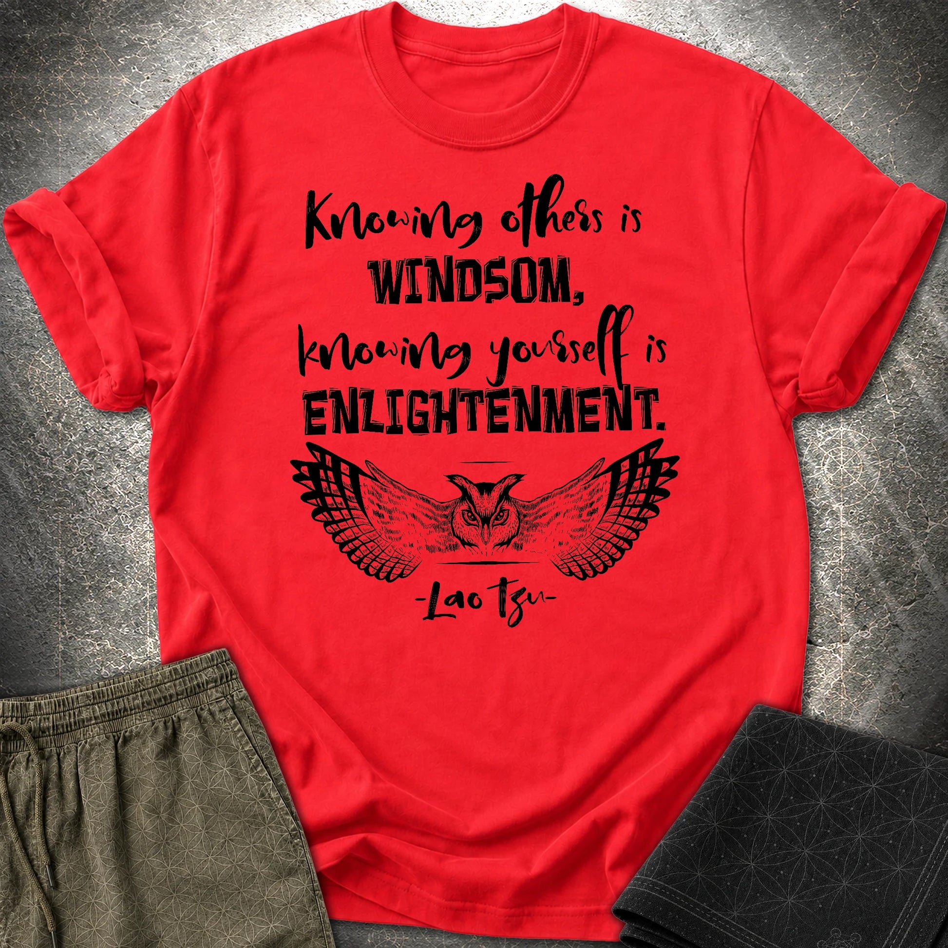 Lao Tzu EnlightenmentT-Shirt - Lao Tzu EnlightenmentT-Shirt - Red