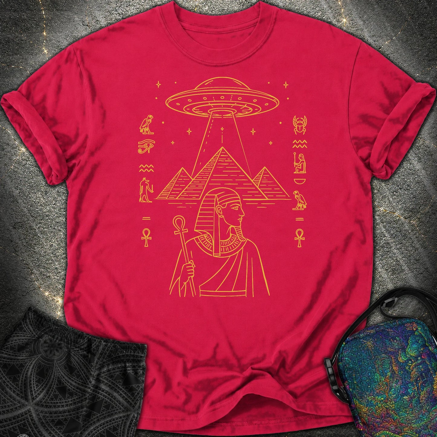 Pyramid Signal Over the Pharaoh - Pyramid Signal Over the Pharaoh Comfort T-Shirt - Red
